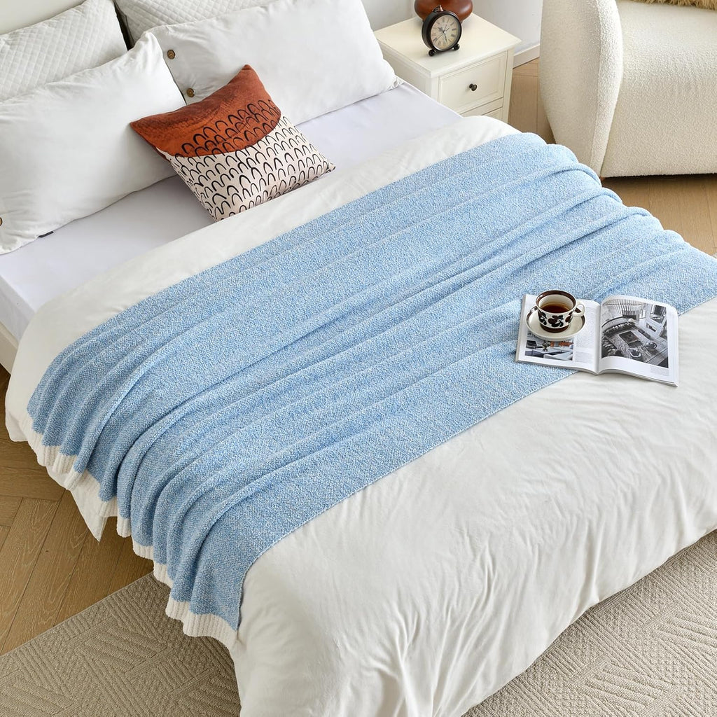 Knit Beige Throw Pillow — 50" - View 6