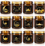 Soy Wax Black Scented Candle — 4x13 — 12Ps- Black and Gold