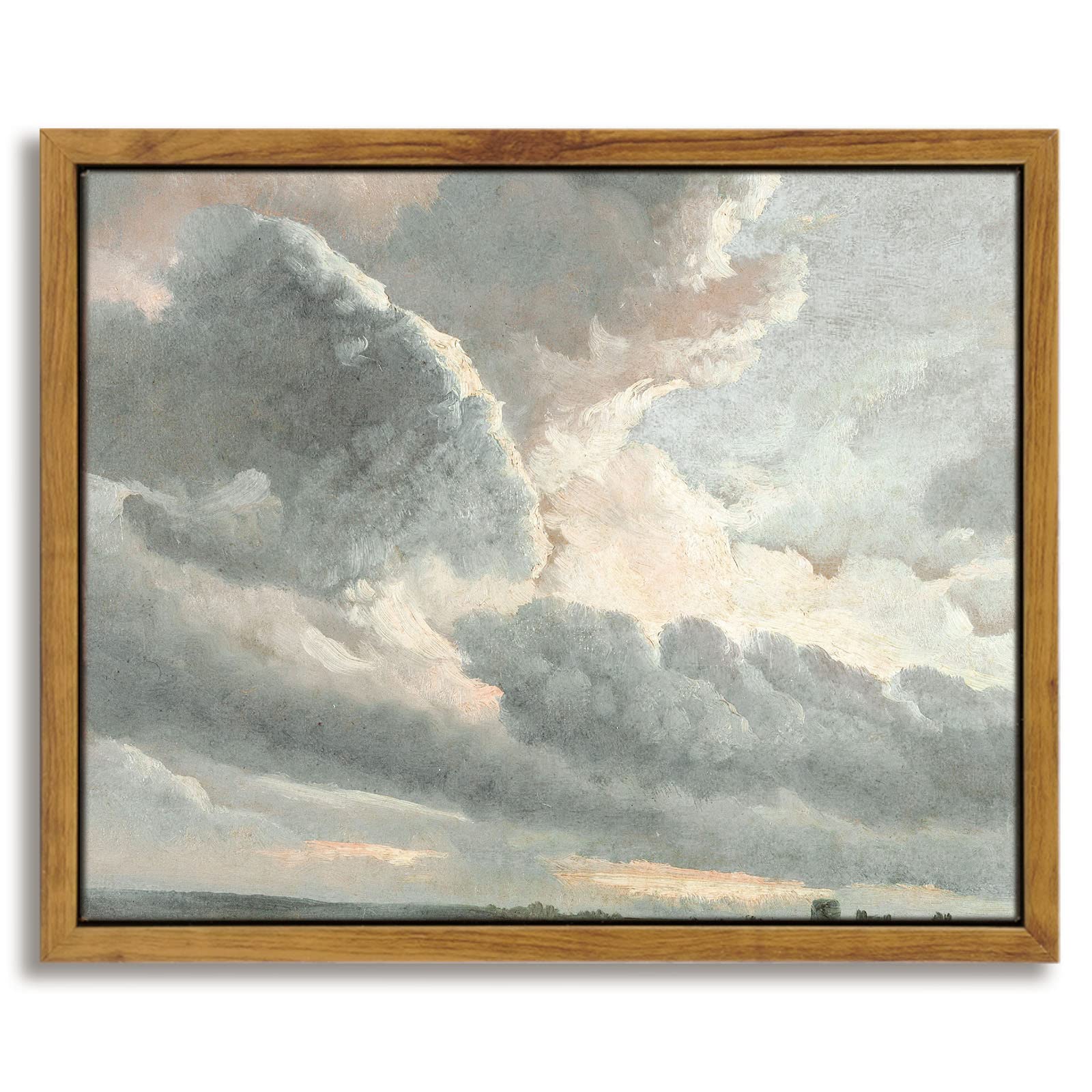 Framed Farmhouse Beige Canvas Wall Art — 10"