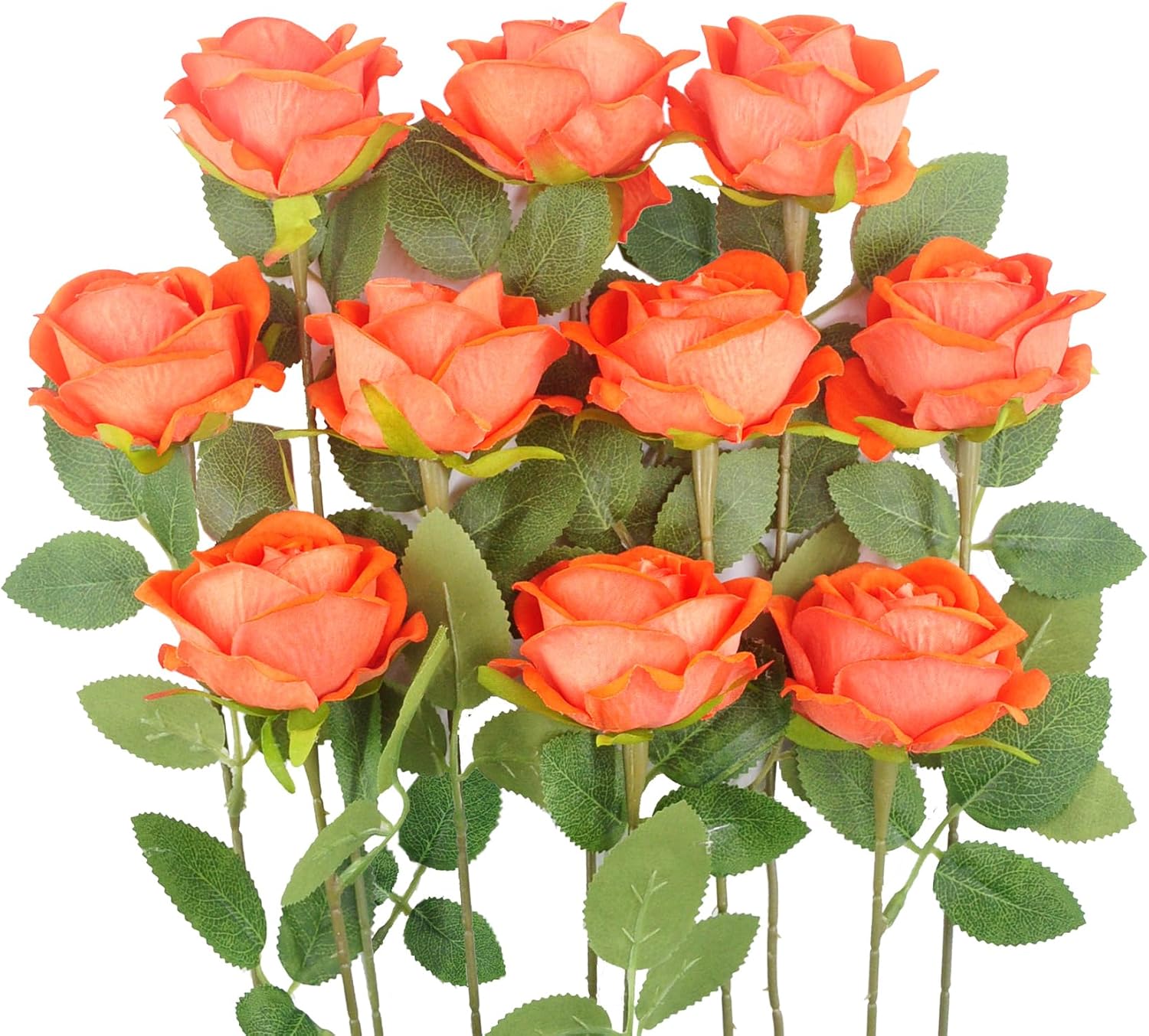 Black Artificial Flowers — Orange