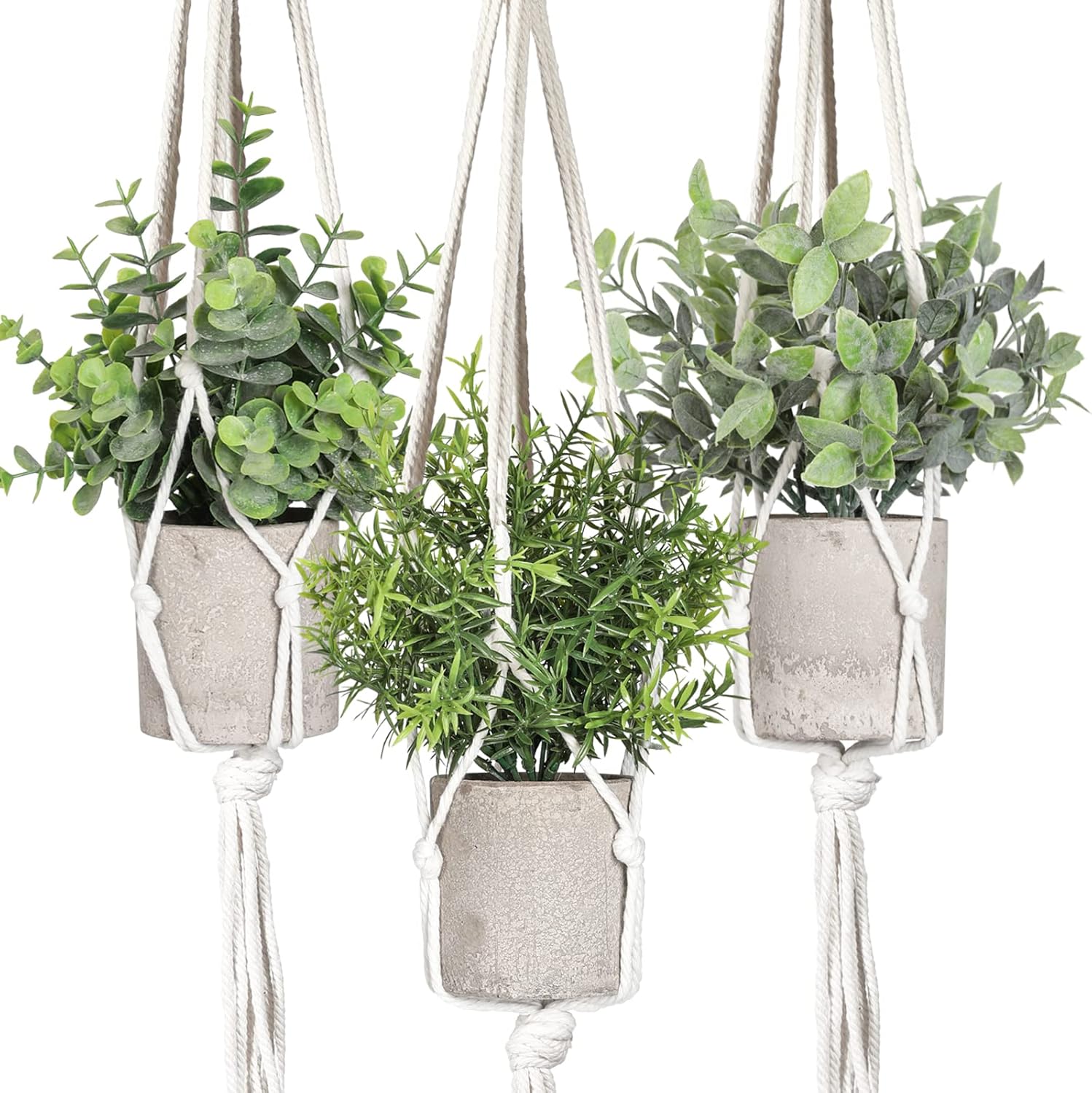 Boho Green Artificial Plant — Rosemary & Eucalyptus