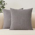 Lumbar Boho Beige Pillow Cover — 24" — 20" x 20" (Pack of 2)