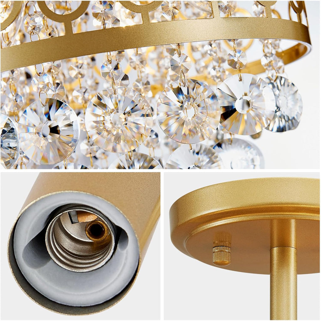 Luxe Black Chandelier — 3-Light - View 5