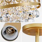 Luxe Black Chandelier — 3-Light - View 5