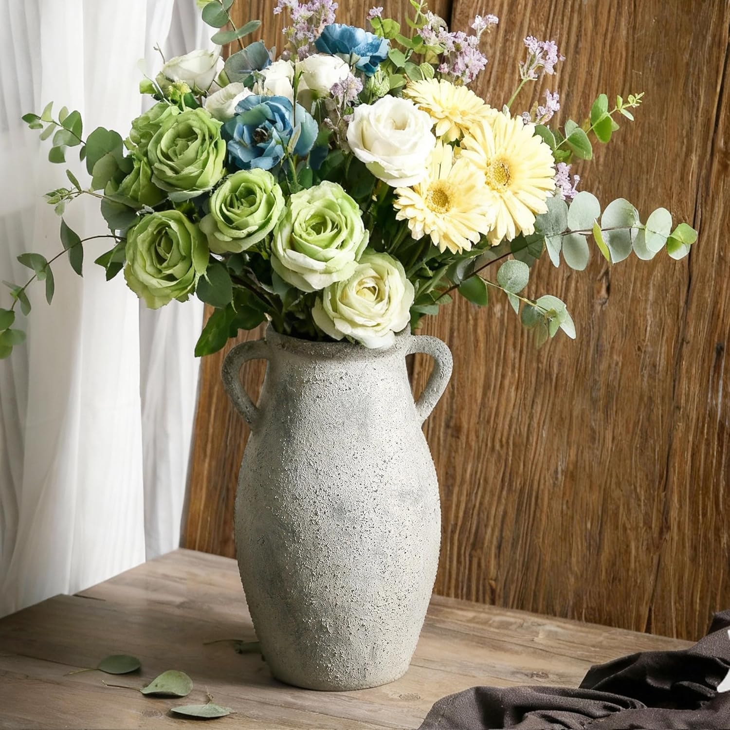 Farmhouse Ceramic Flower Vase — 41" — 102-3-11.3in