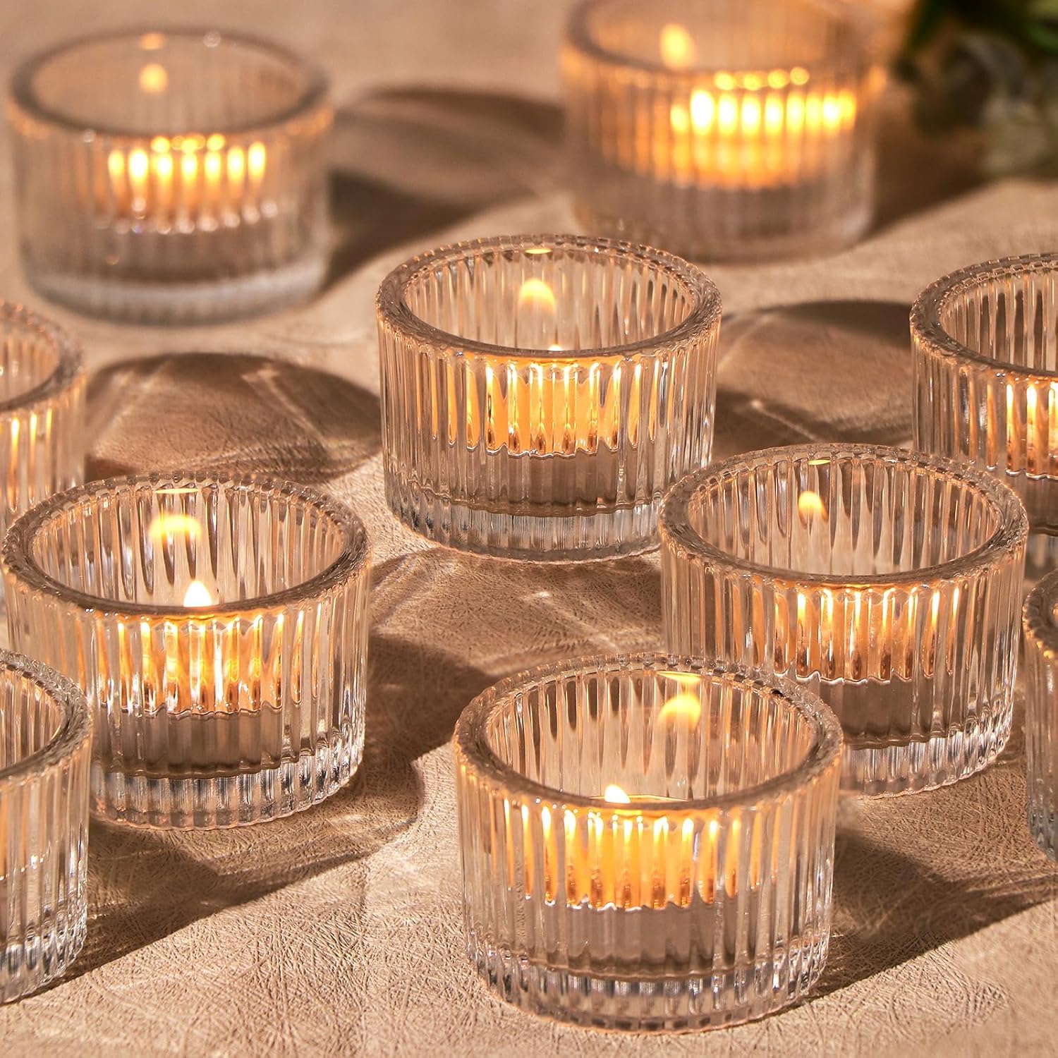 Luxe Gold Candle — 1.3" — Clear