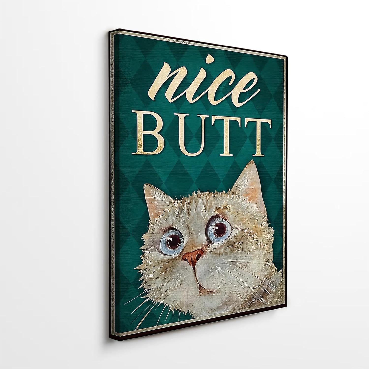 Black Canvas Wall Art — 10" — cat4