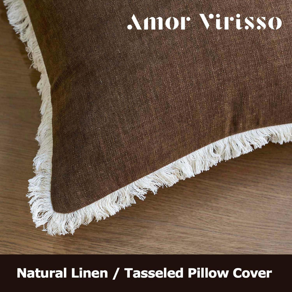 Boho Beige Throw Pillow Cover — 18" - View 2