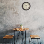 Battery Operated Mid-Century Black Wall Clock — 12" - View 8