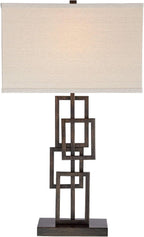 Linen Modern Gold Table Lamp — 2" - View 3