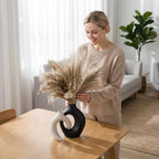 Modern Beige Vase Set — 6.3" - View 3