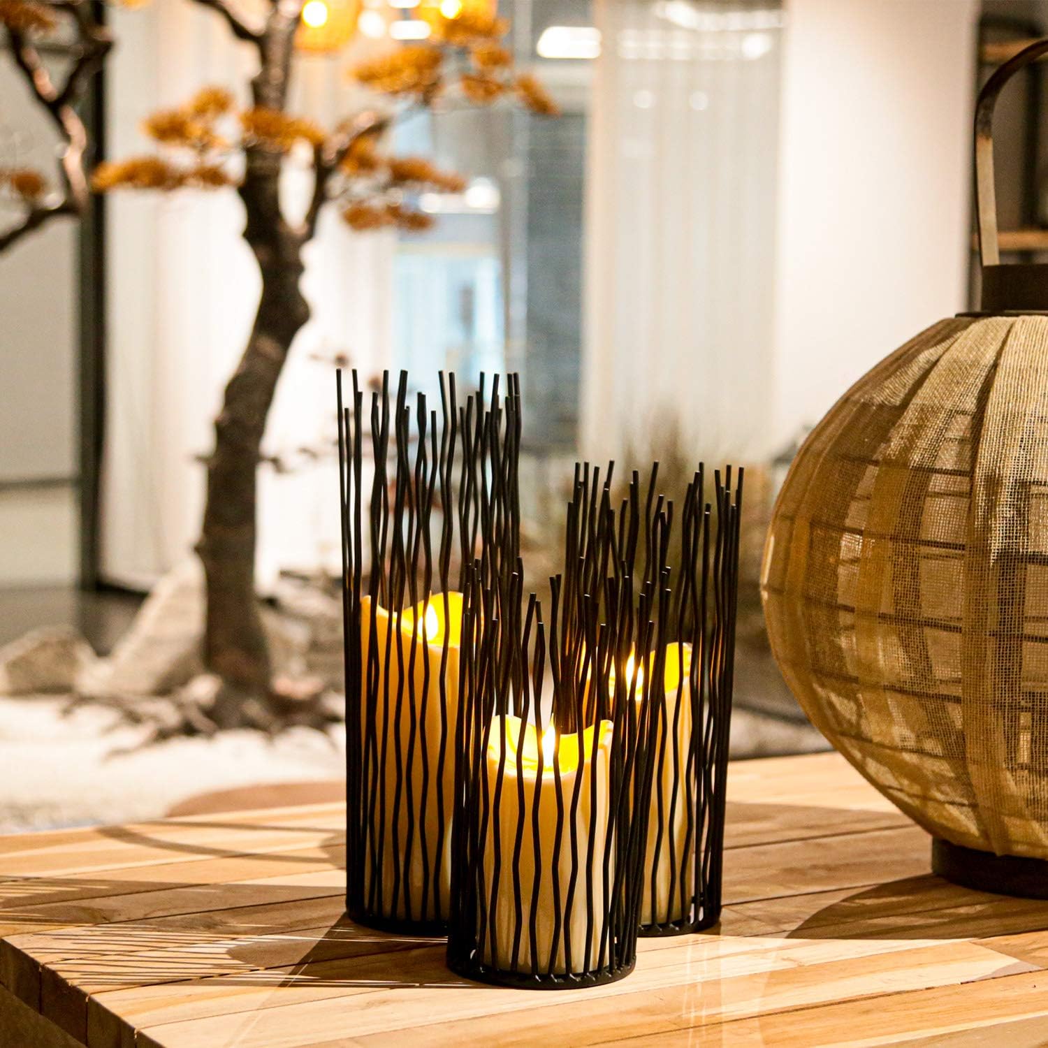 Modern Black Candle — Set of 3 - View 4