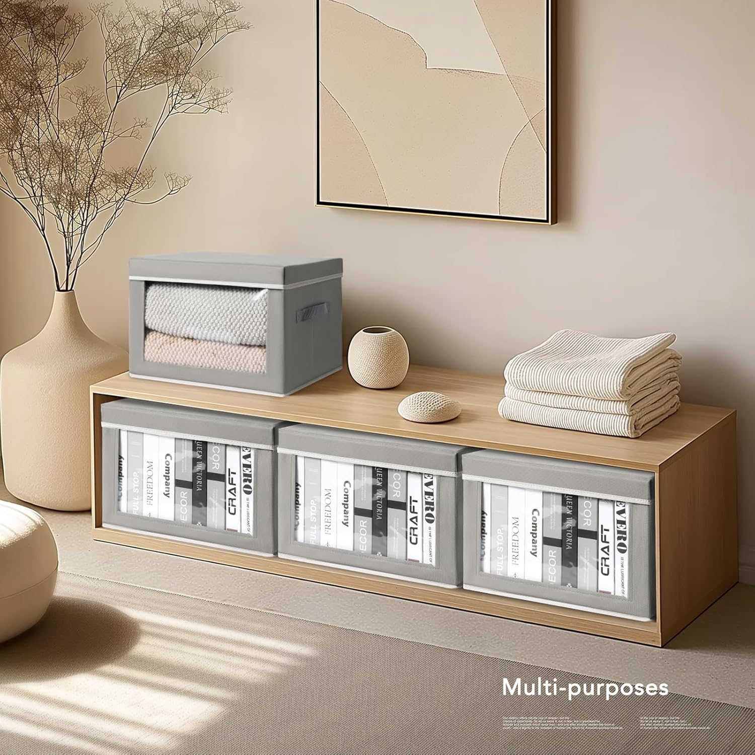 Beige Storage Bin - View 4