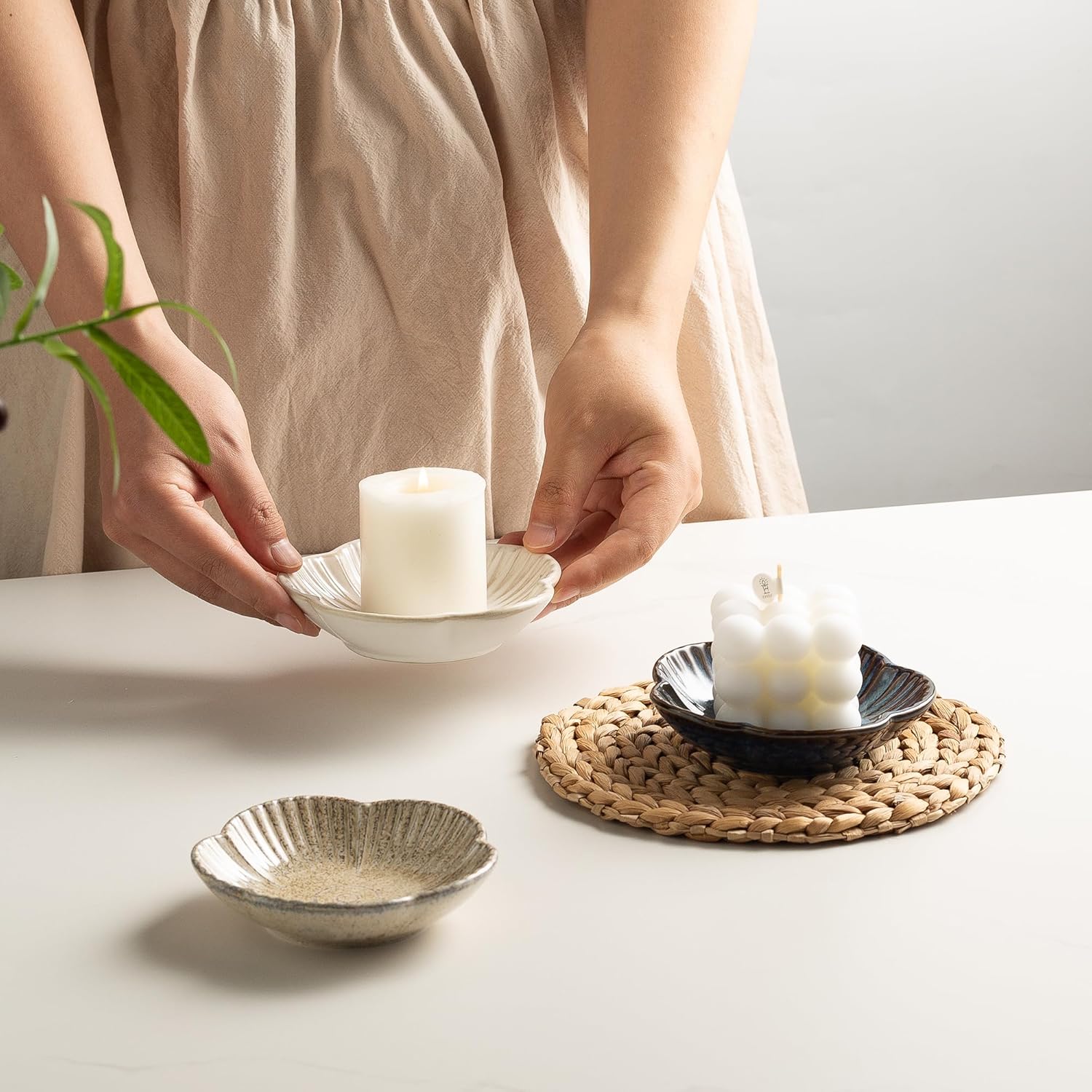 Black Pillar Candle - View 4