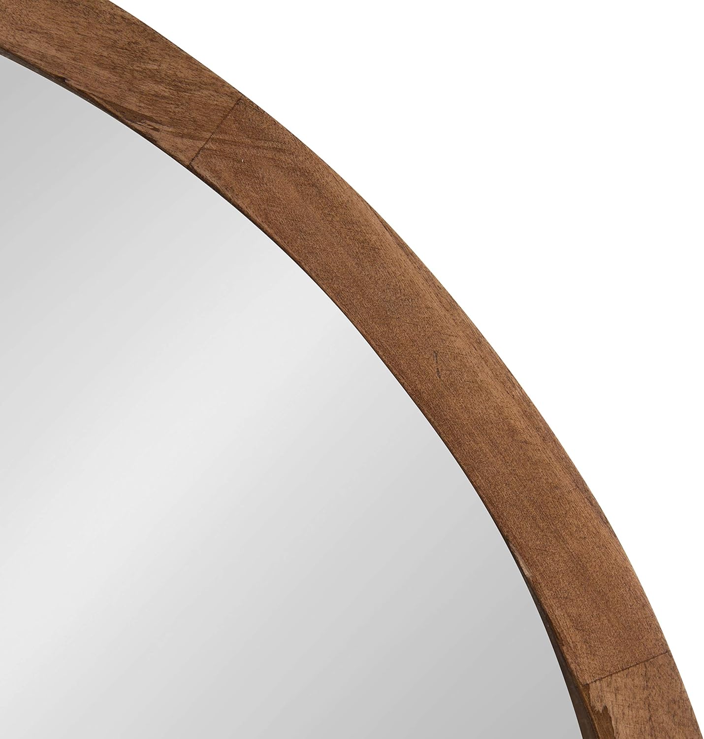 Round Farmhouse Beige Wall Mirror — 22" - View 3