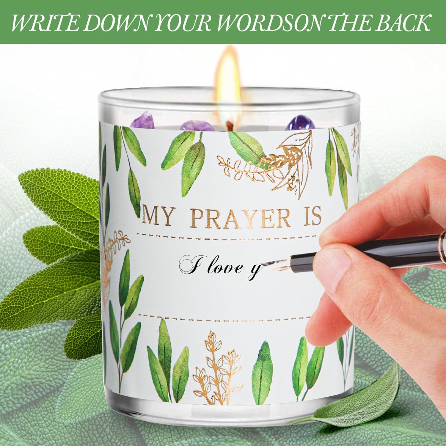 Luxe Glass Scented Candle - View 4