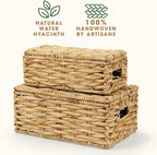 Boho Beige Woven Basket — Set of 2 - View 7