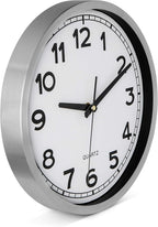 Battery Operated Modern Metal Wall Clock — 12" - View 3