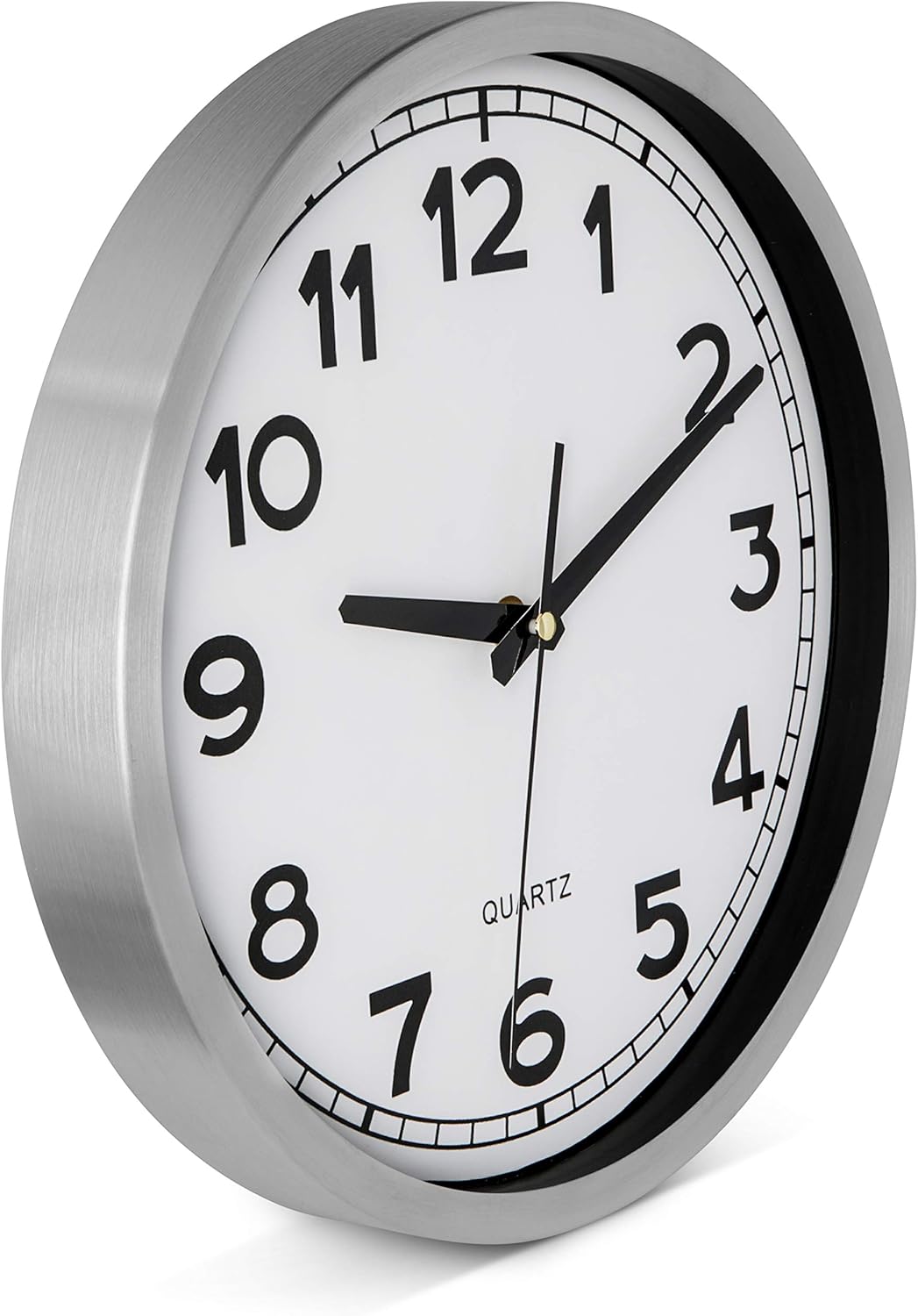 Battery Operated Modern Metal Wall Clock — 12" - View 3