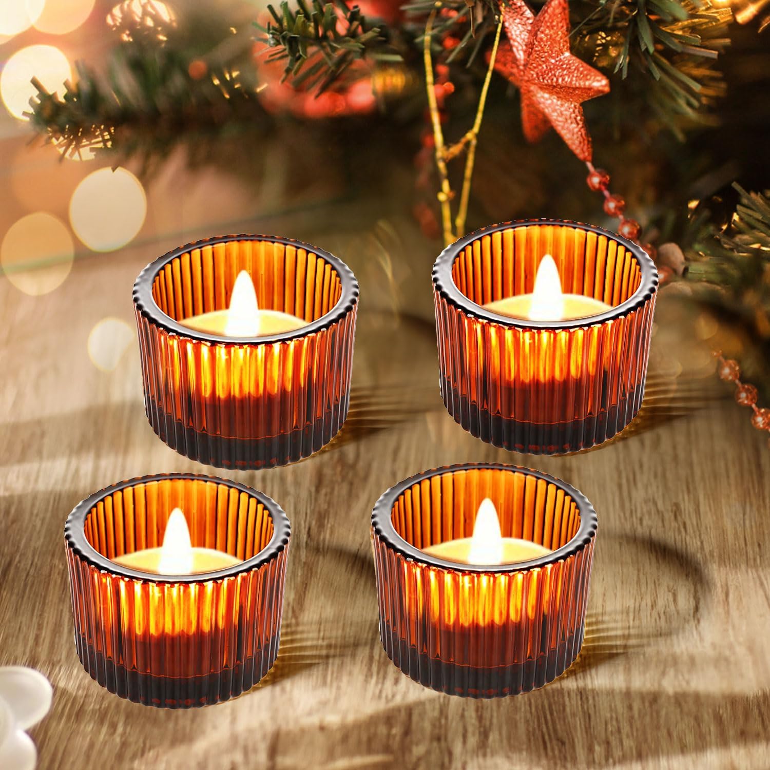 Luxe Black Candle — 2" — Amber