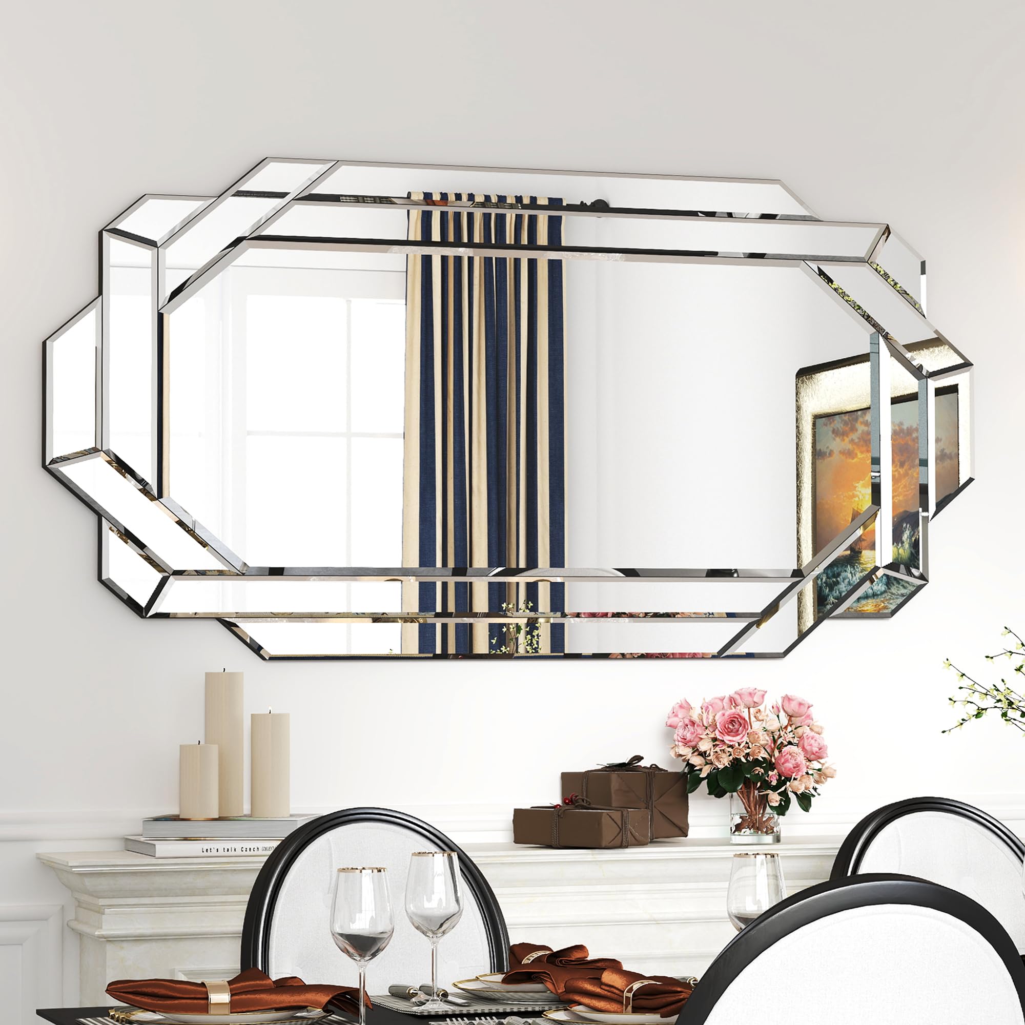 Beveled Glass Wall Mirror — 24"
