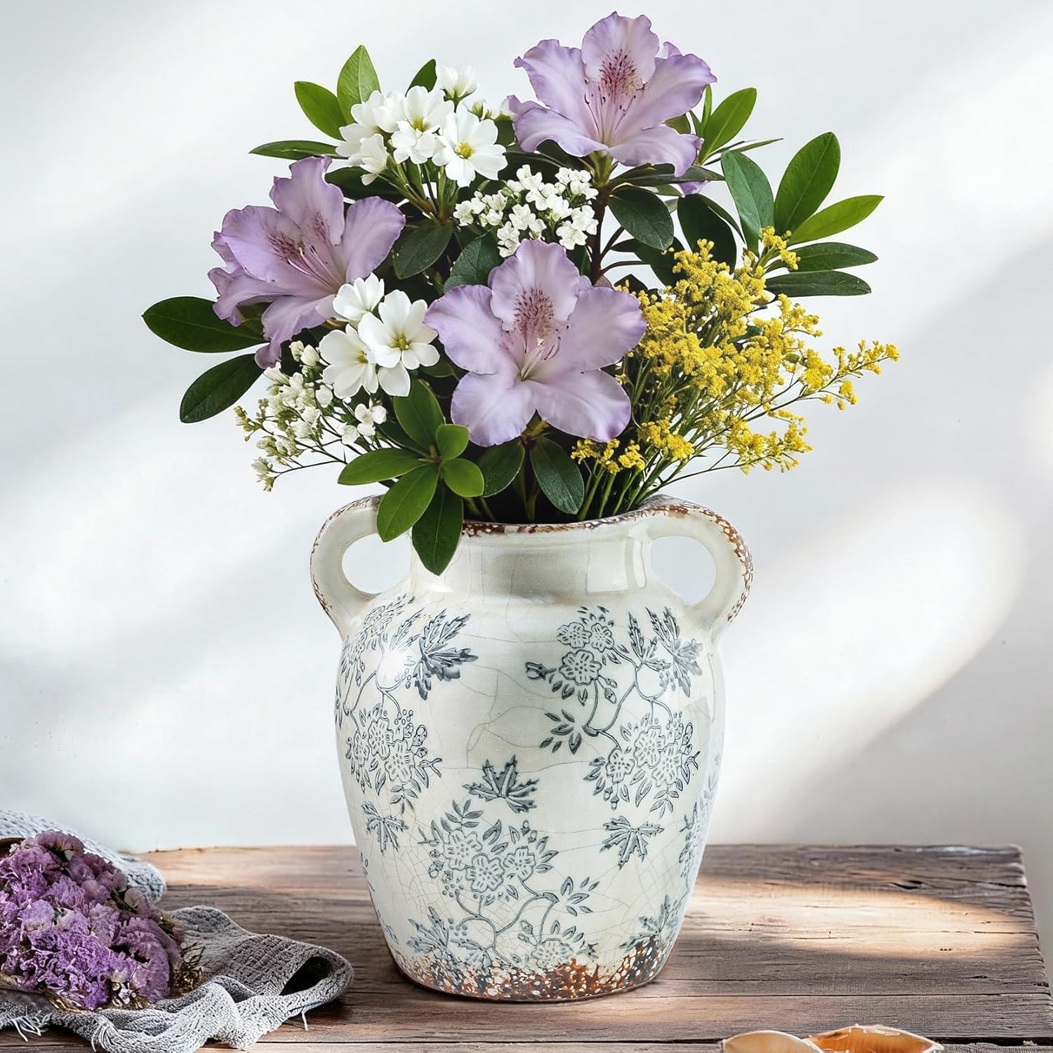 Vintage Blue Decorative Vase — 9.7" — 107-vintage-blue-7.8 in