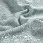 Chenille Beige Throw Pillow Cover — 20" - View 2