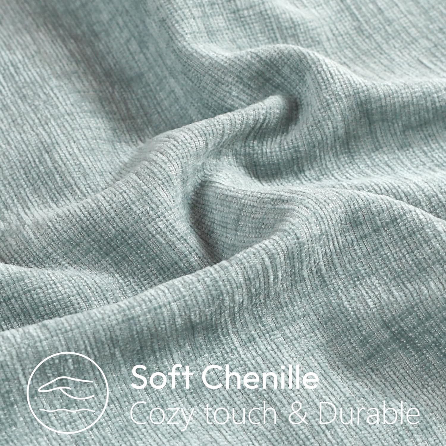 Chenille Beige Throw Pillow Cover — 20" - View 2
