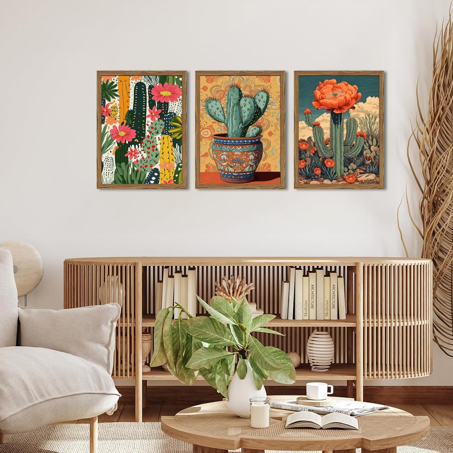 Framed Boho Metal Canvas Wall Art — 16" - View 2