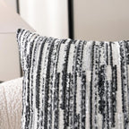 Chenille Boho Beige Throw Pillow Cover — 18" - View 5