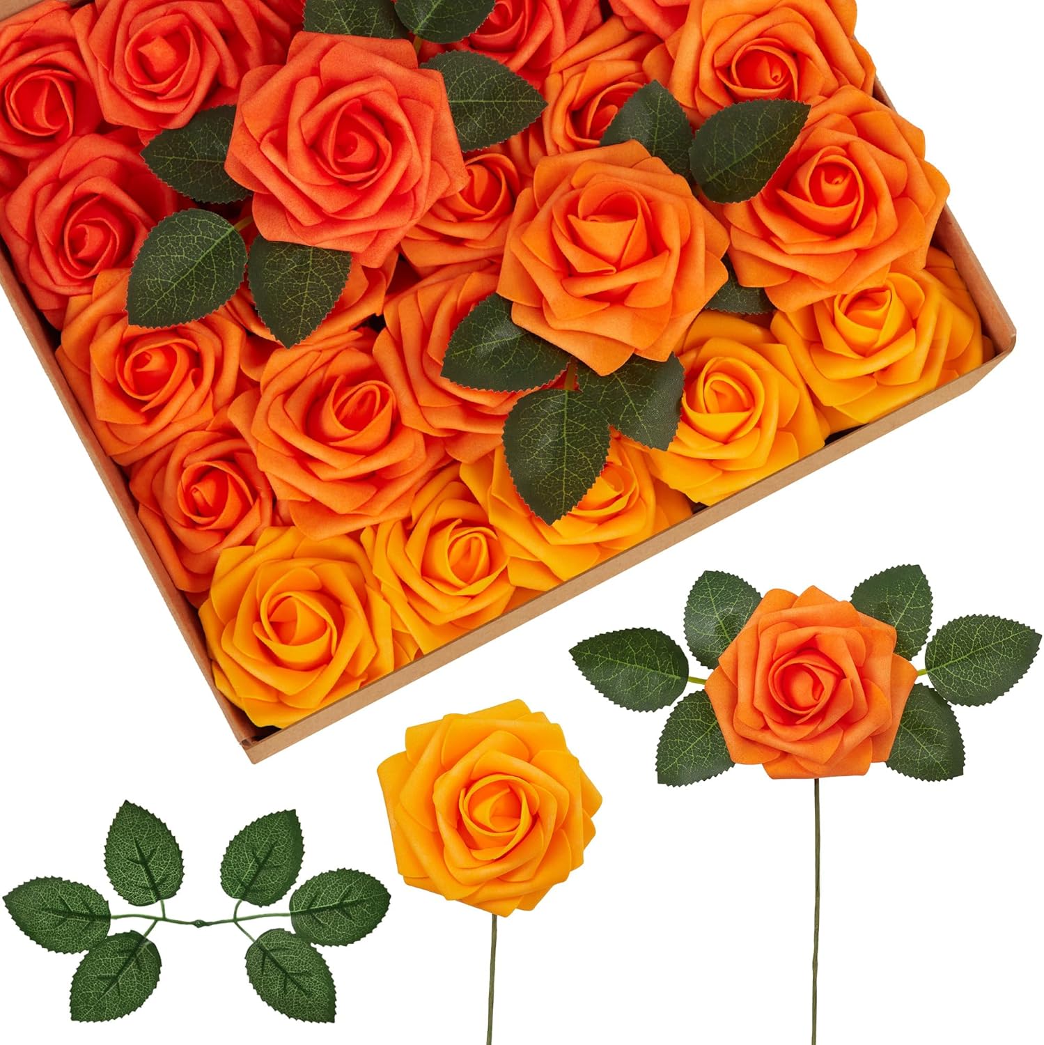 Beige Artificial Flowers — Shades of Orange