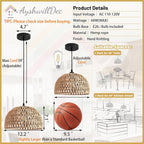 Boho Beige Chandelier — 12.2" - View 4