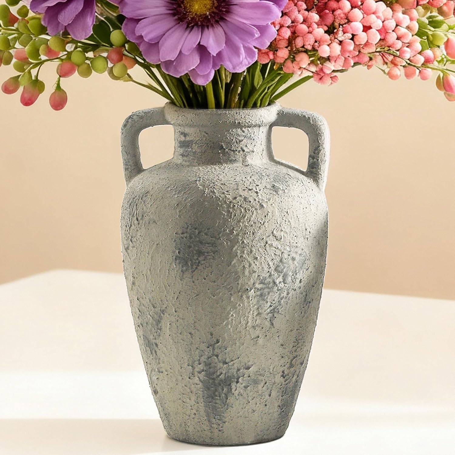 Farmhouse Ceramic Flower Vase — 41" — 103-3-11.4in