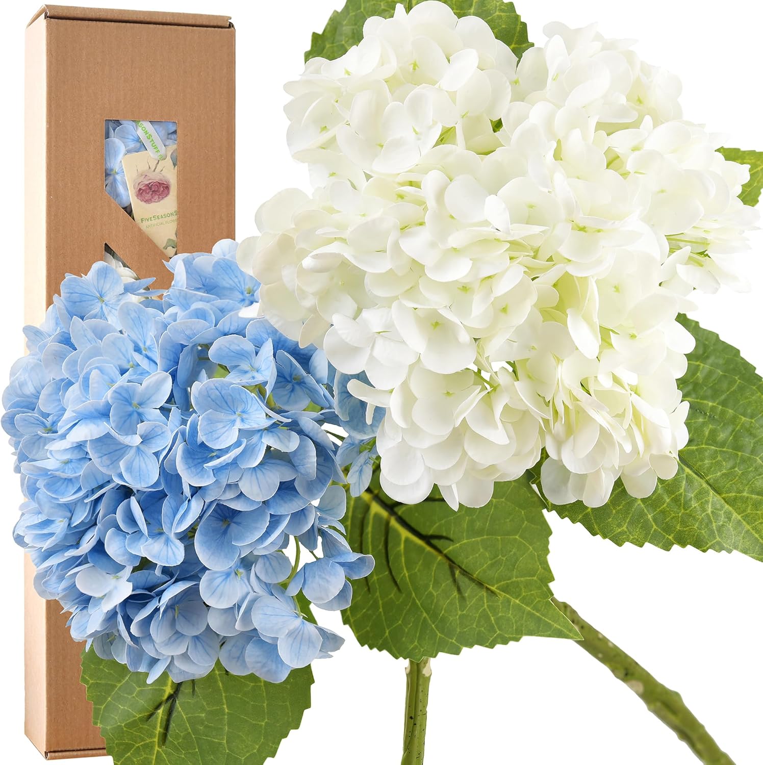 Blue Artificial Flowers — Mixed Summer White + Heavenly Blue