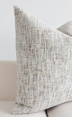 Chenille Boho Beige Throw Pillow Cover — 18" - View 3