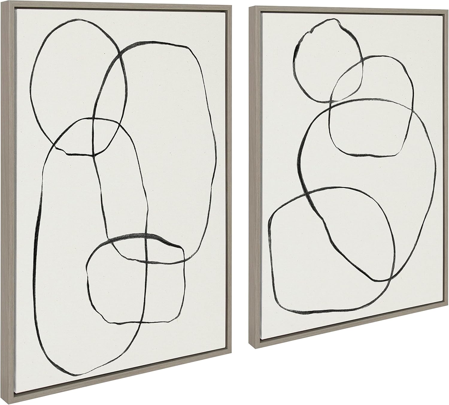 Linen Modern Beige Canvas Wall Art — 18x24 — 23x33