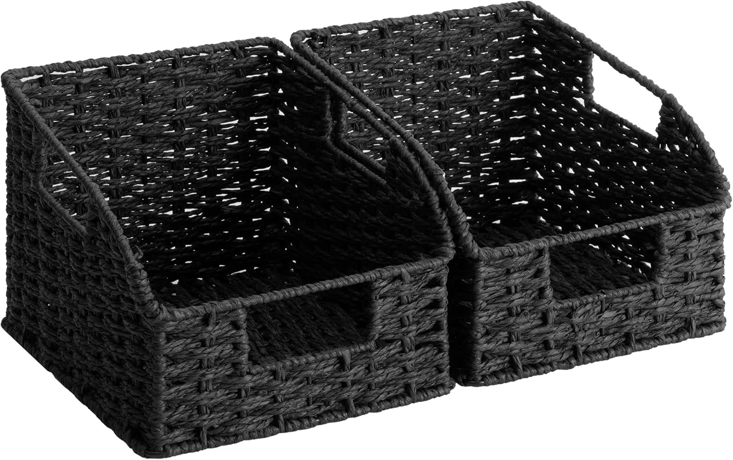 Handwoven Boho Beige Storage Basket — 10" — 2x 8½"L x 10"W x 7½"H
