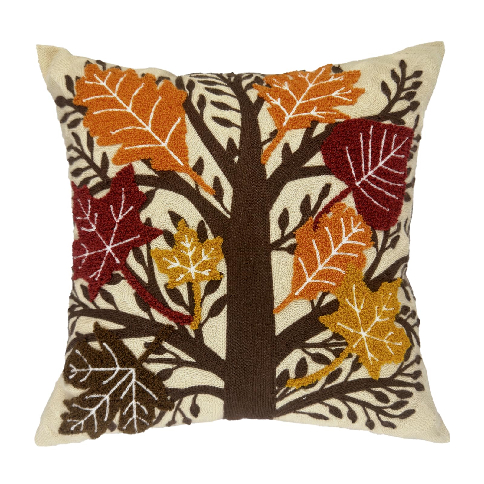 Tufted Boho Blue Throw Pillow Cover — 18"