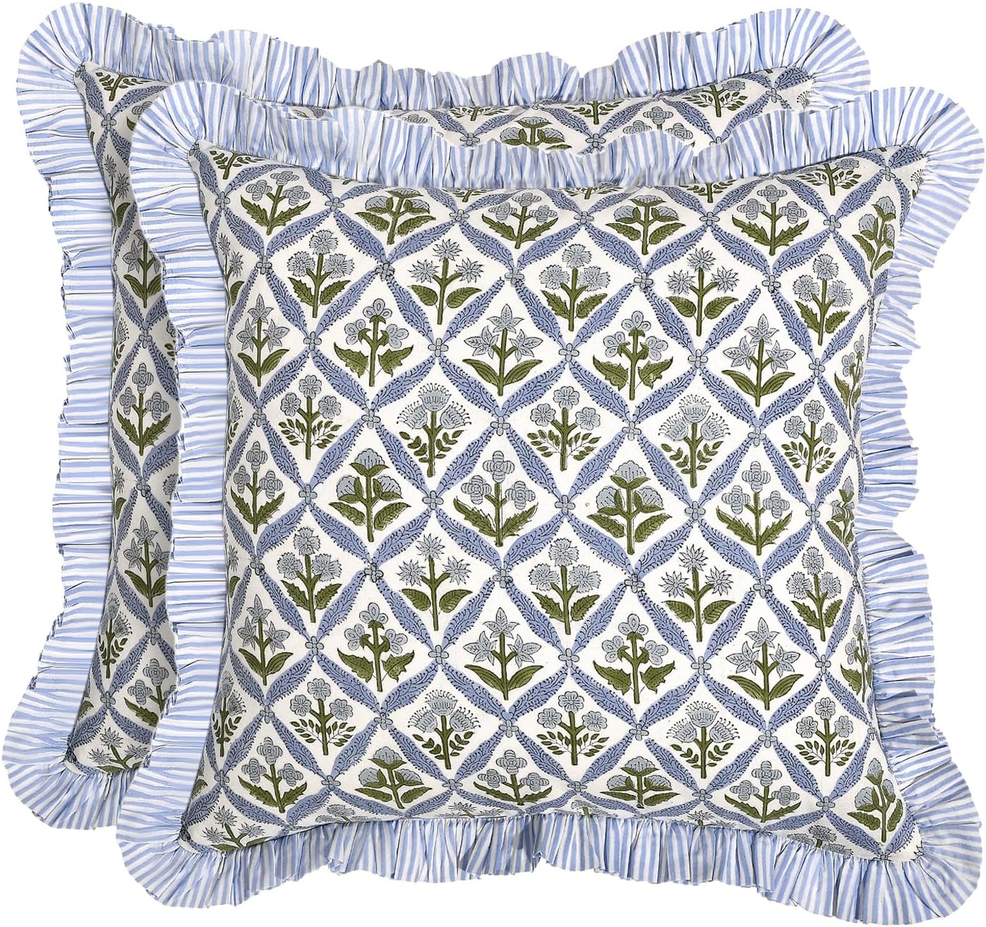 Blue Throw Pillow Cover — 18" — Light Steel Blue