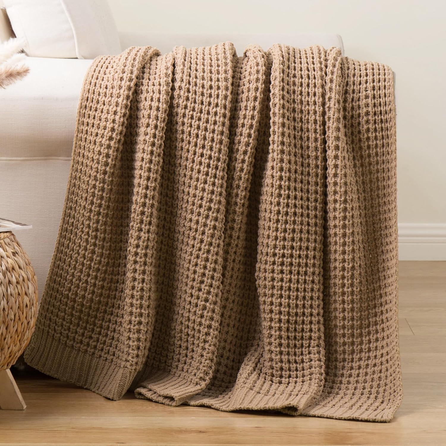 Beige Throw Pillow — 50" — Beige