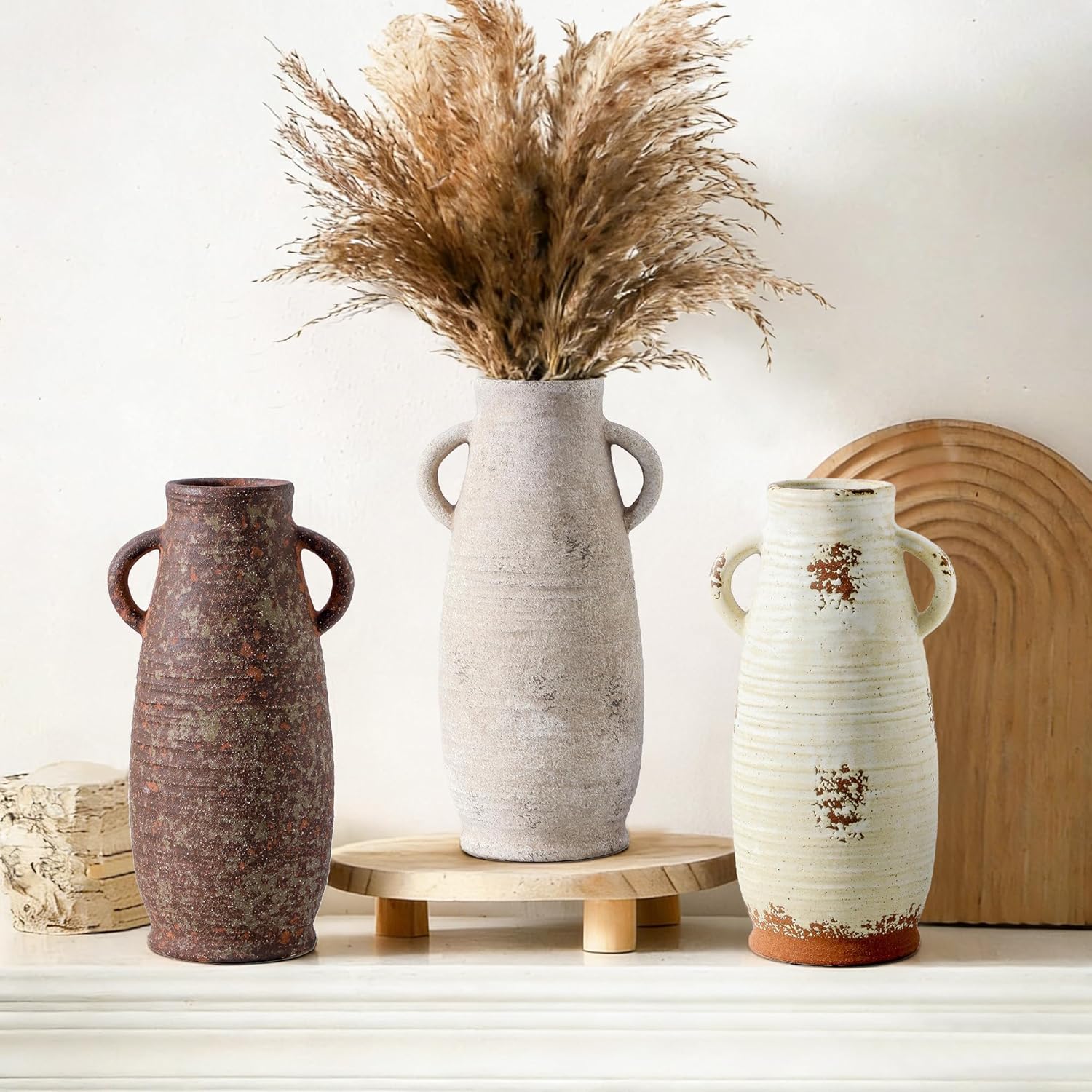 Boho Ceramic Flower Vase — 12" - View 4