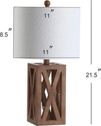 Linen Farmhouse Black Desk Lamp — 21.5" - View 3