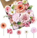 Blue Artificial Flowers — Pink, Dusty Pink, White