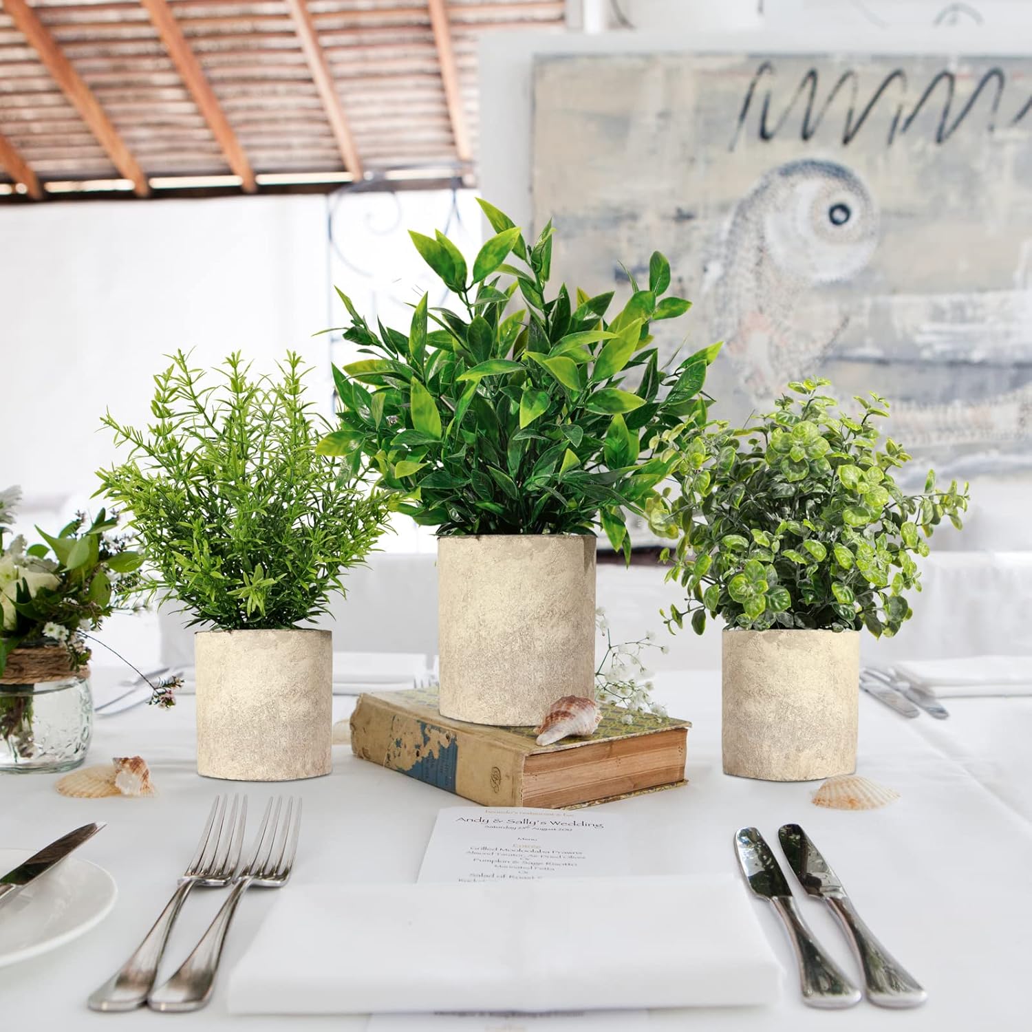 Boho Green Artificial Plant - View 8