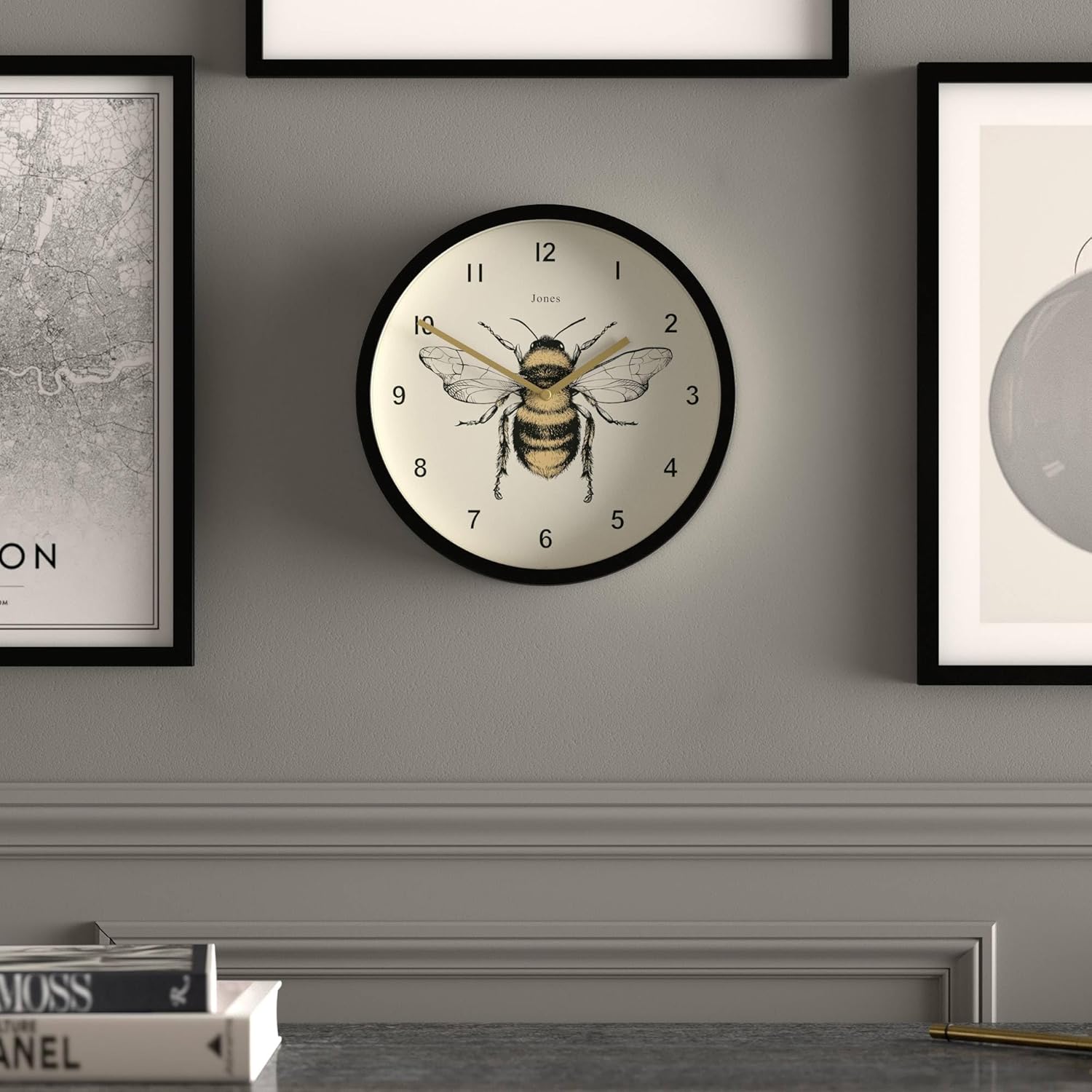 Modern Beige Wall Clock — 10" - View 2