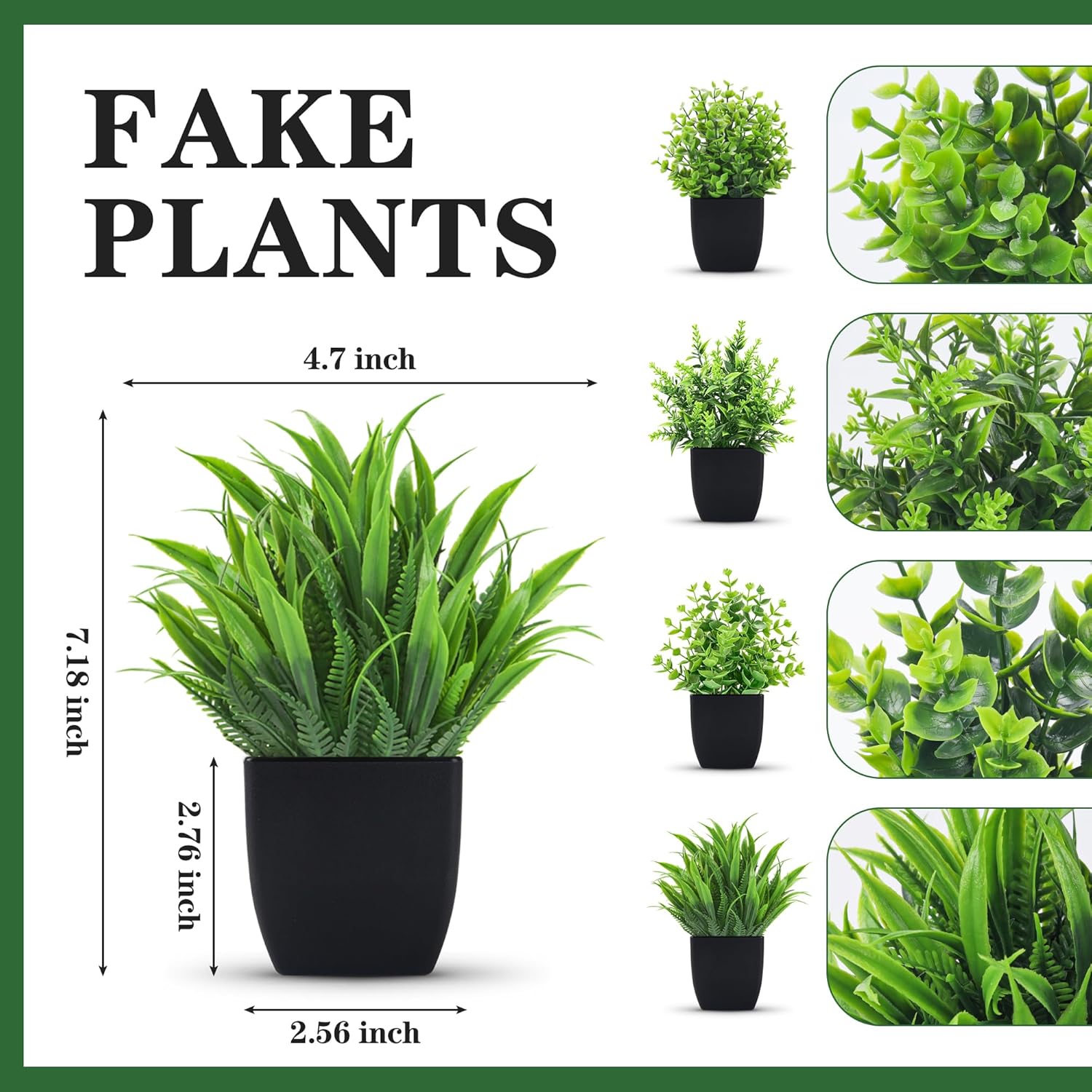 Black Faux Plant - View 2