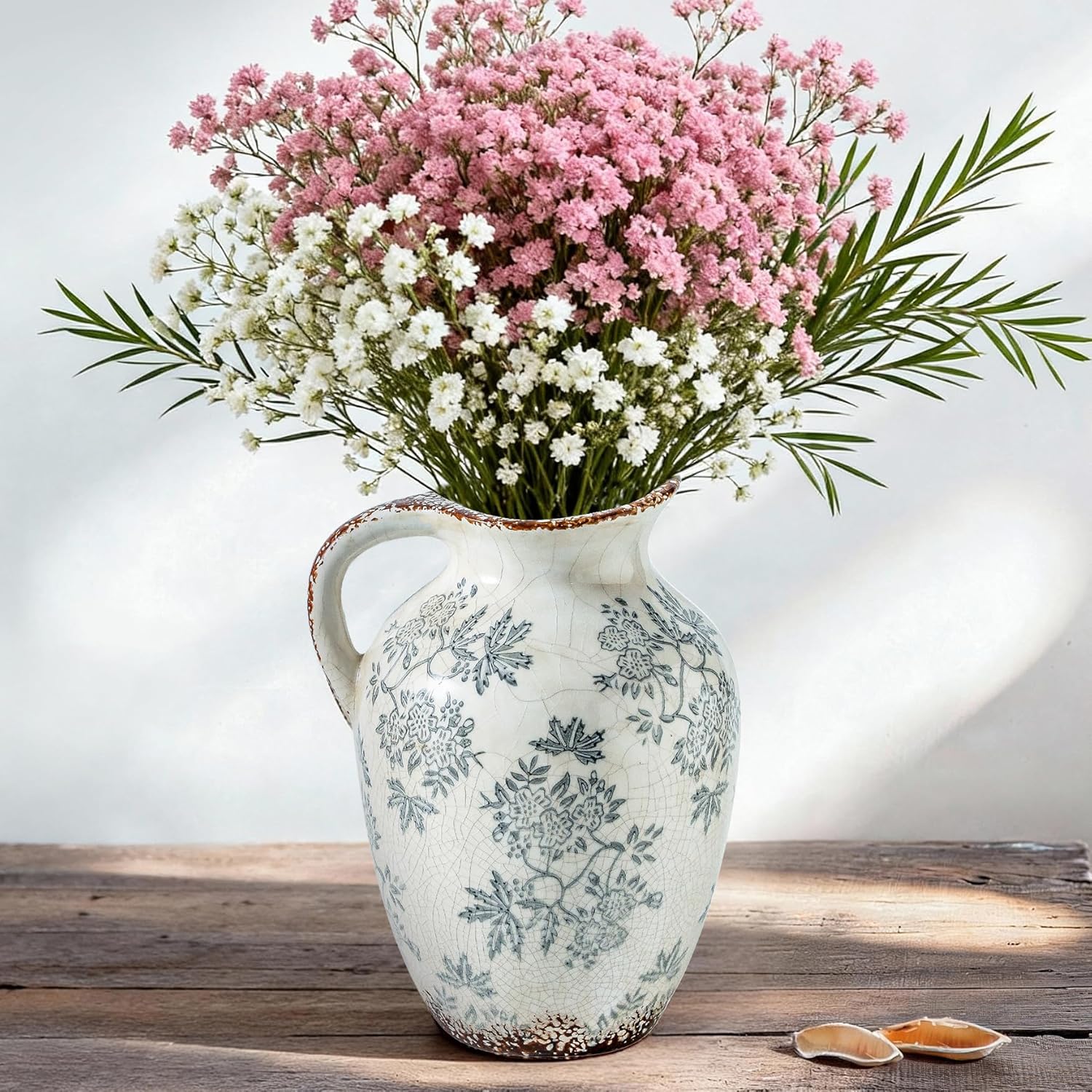 Vintage Blue Decorative Vase — 9.7" — 107-vintage-blue-9.7 in