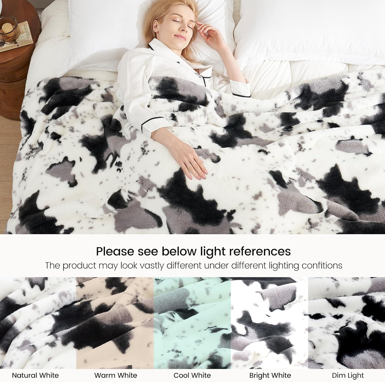 Black Throw Pillow — 50" - View 8