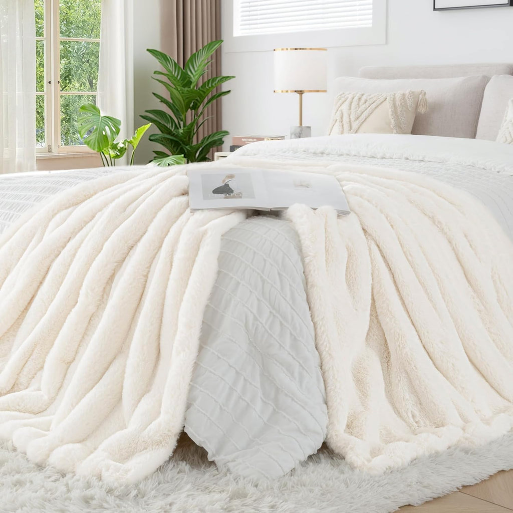 Luxe Beige Throw Pillow — 50" - View 7
