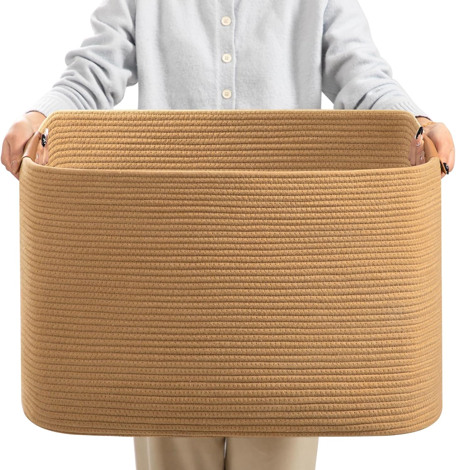 Boho Beige Throw Pillow — 22" — Jute